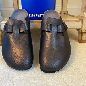 Birkenstock Boston washed metallic shoe